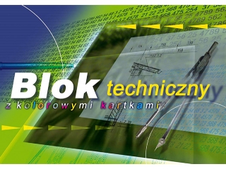 Blok techniczny kolorowy A4 10k. 170g KRESKA