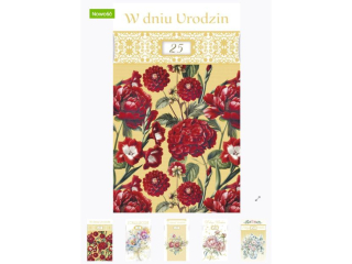 Laurka z cyframi na k�kach LO 115x190 Urodziny zest. 856 Kwiaty WYMIENNE CYFRY