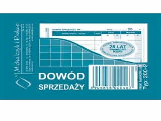 Druk-dow�d sprzeda�y A7 260-9