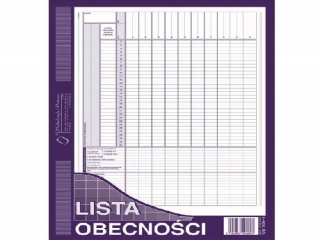 Druk-lista obecno�ci A4 506-1