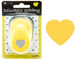 DZIURKACZ OZDOBNY 2, 5CM SERCE FALBANKA NZWR-DLP