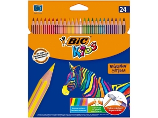 Kredki BIC Evolution Stripes 24 kolory
