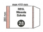 Ok�adka szkolna FOL-PLAST regulowana nr.28 "Weso�a szko�a" 260x410mm [opakowanie=20szt]