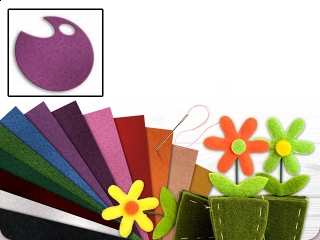 Wst��ka filcowa MONA 4cm x 6m - fioletowa