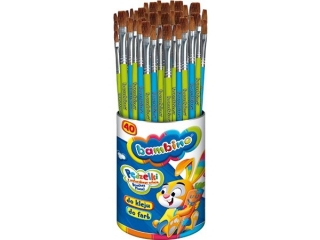 P�dzelki do farb i kleju BAMBINO  40 szt. - kubek
