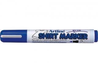 Marker permanentny do odzie�y ARTLINE T-SHIRT do wprasowywania - niebieski [opakowanie=4szt]