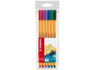 Cienkopis STABILO Point 88 - etui 6szt. SUPER-HURT