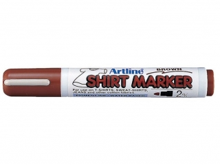 Marker permanentny do odzie�y ARTLINE T-SHIRT do wprasowywania - br�zowy [opakowanie=4szt]