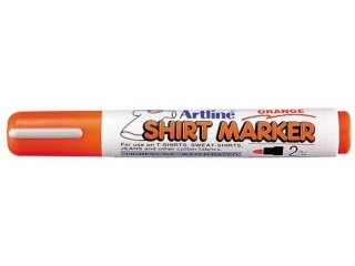 Marker permanentny do odzie�y ARTLINE T-SHIRT do wprasowywania - pomara�czowy [opakowanie=4szt]