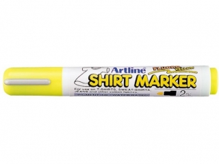 Marker permanentny do odzie�y ARTLINE T-SHIRT do wprasowywania - ��ty fluo [opakowanie=4szt]