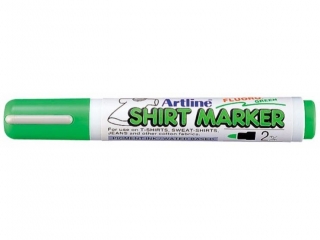 Marker permanentny do odzie�y ARTLINE T-SHIRT do wprasowywania - zielony fluo [opakowanie=4szt]
