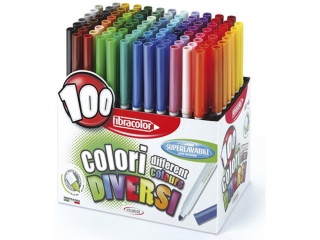 Pisaki 100 kolor�w FIBRACOLOR display