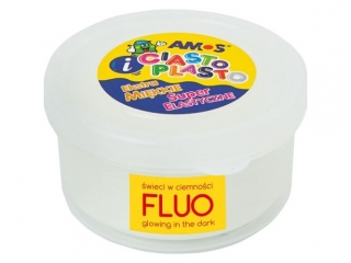 Ciastolina AMOS CiastoPlasto 30g bia�y fluo