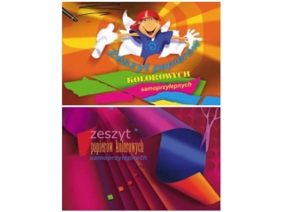 Zeszyt papier�w kolorowych samoprzylepnych A5 8k. KRESKA